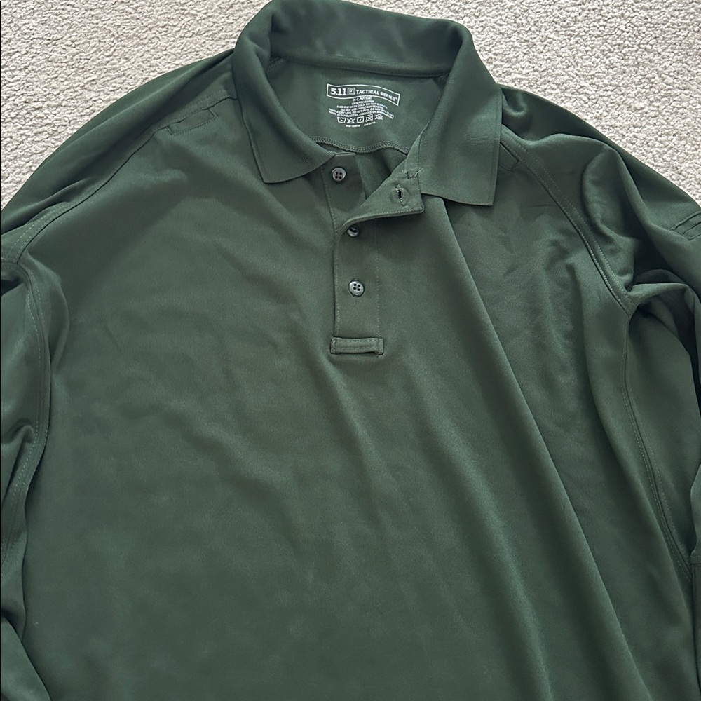 5.11 Tactical Men's Green Shirt - Picture 3 of 5